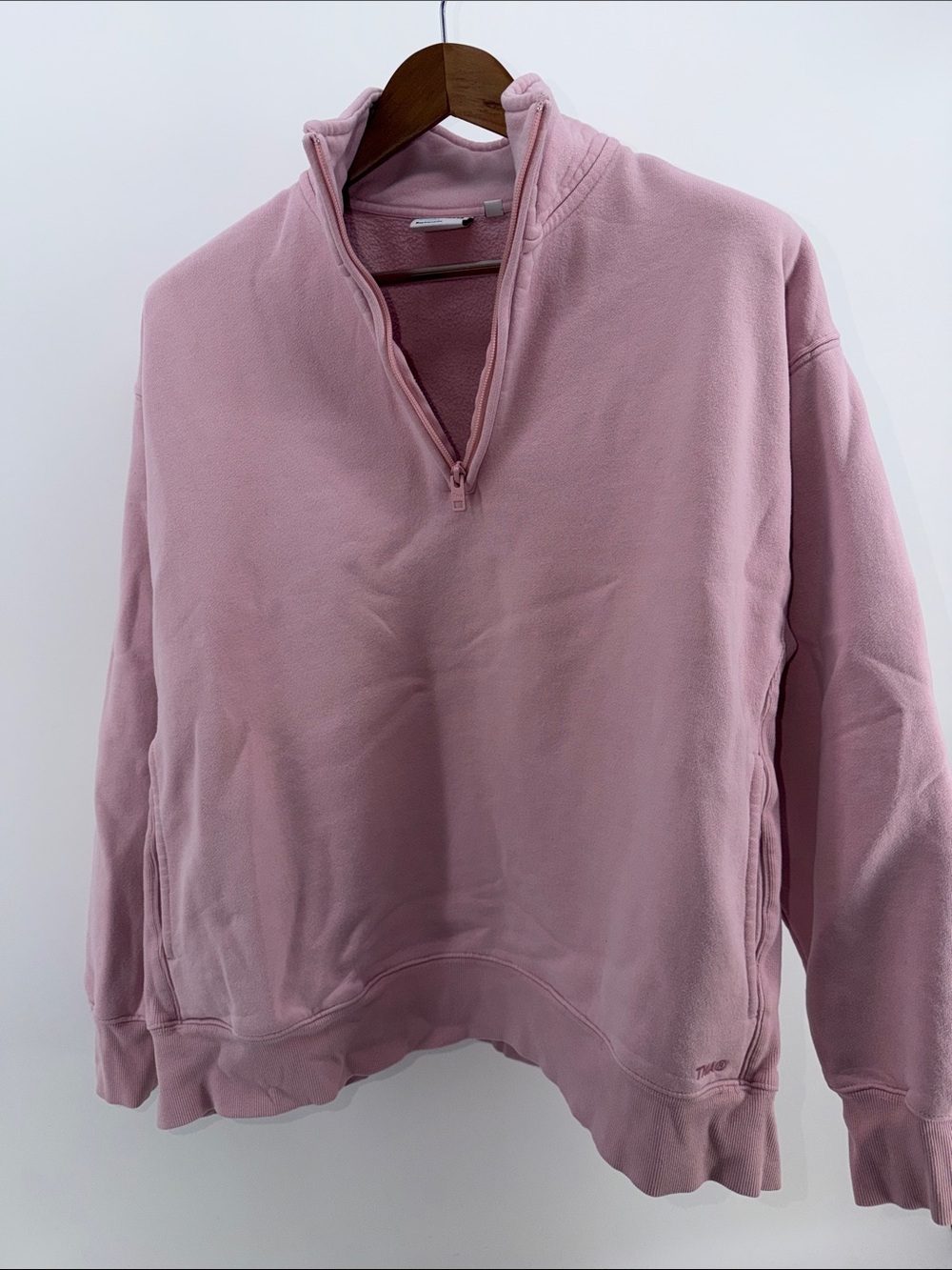 TNA Ladies Half-Zip Pullover Sweatshirt - Dusty Rose